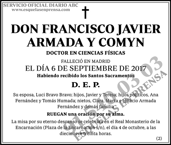 Francisco Javier Armada y Comyn